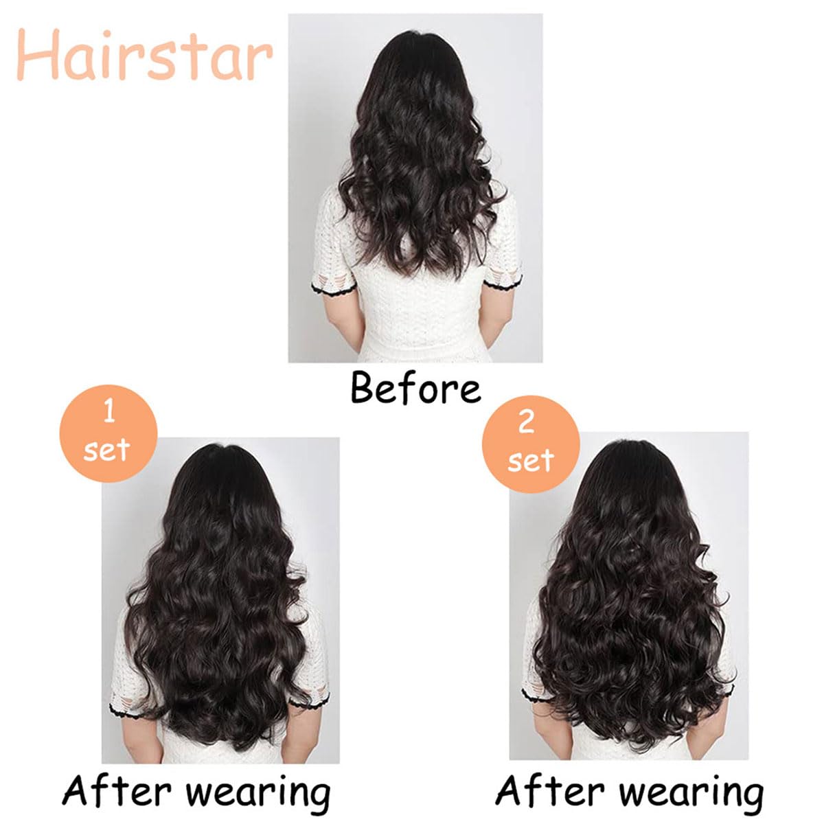 prinfantasy Halo Extensions Clip in Hair Extensions Clip on Curly Natural Seamless Resistant Fiber Soft 1s Synthetic Water Wavy Red Hair Extensions,MW258 - Image 4