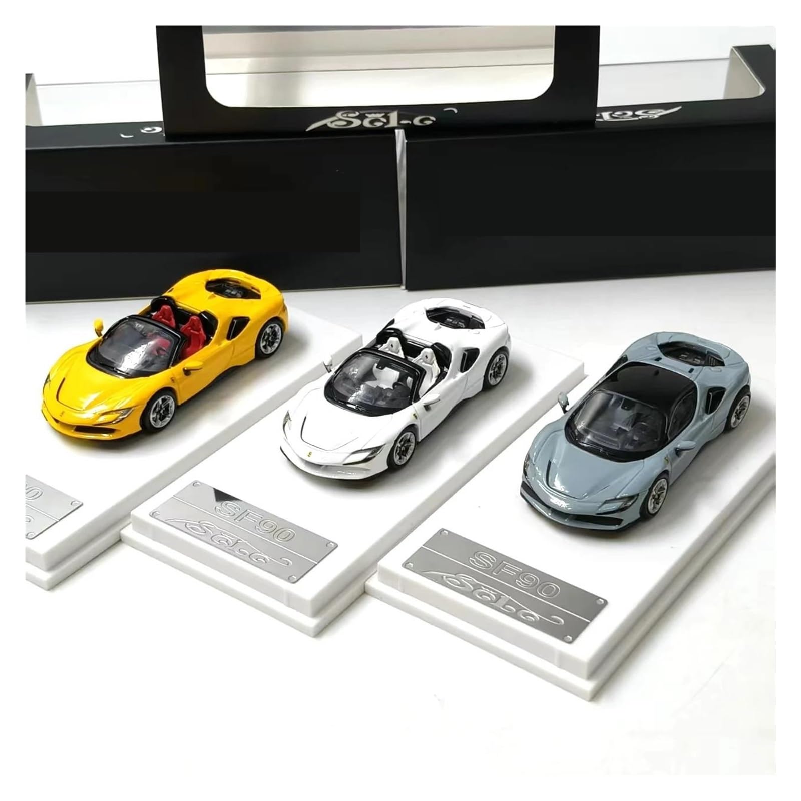 Metallo Scala Replica Modellini Di Auto In Lega Pressofusa In Scala 1 64 Per SF90 Supercar Collezione Veicoli In Miniatura Hobby Veicoli Giochi Set