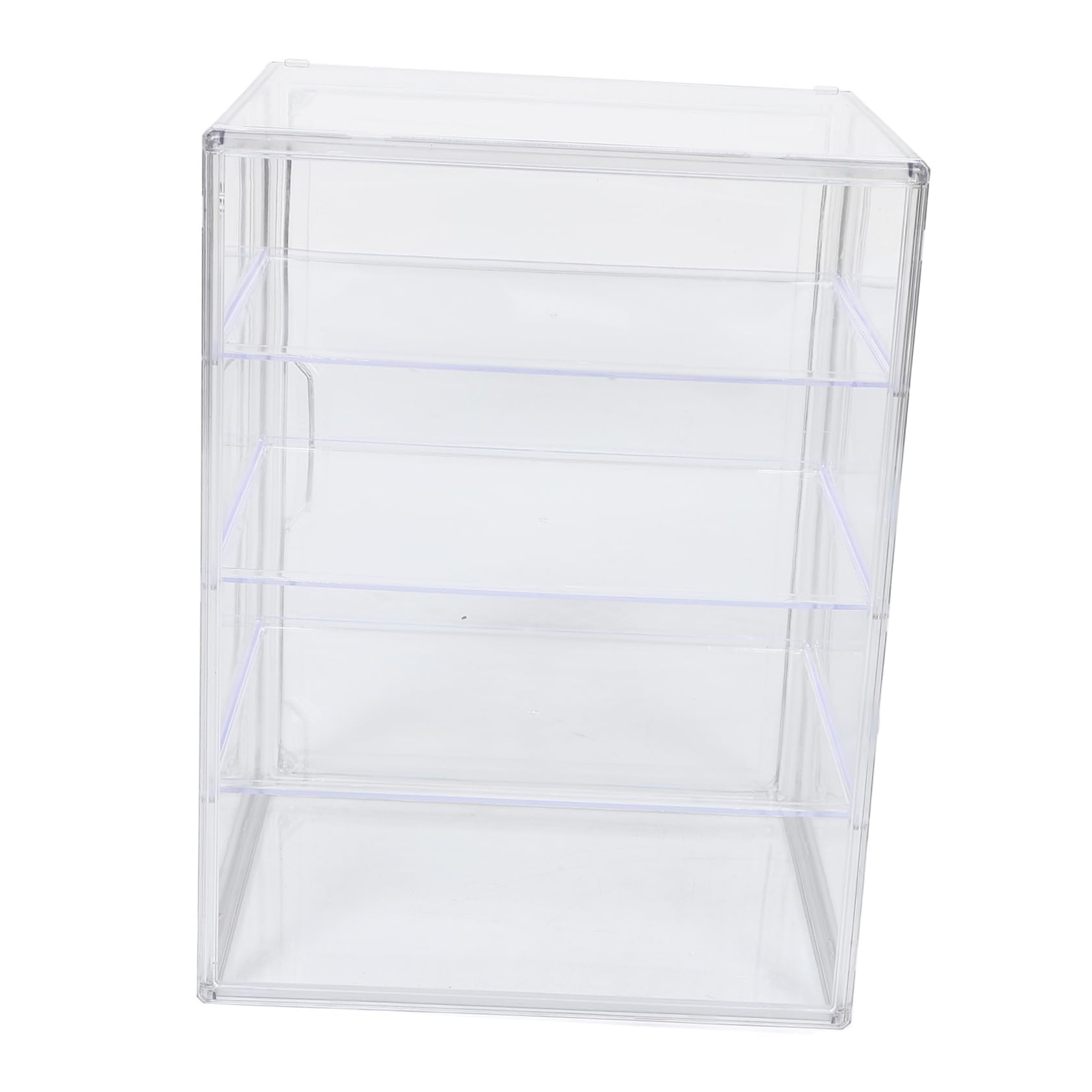 Cabilock Vitrina de Acrílico Transparente con Puerta Magnética y 4 Estantes Ajustables para Mostrador de Cocina, Adecuado como Caja de Pan y Expositor de Pastelería