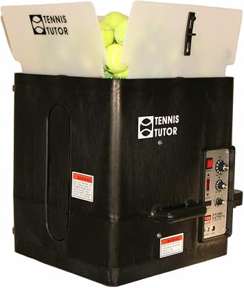 Tennis Tutor Plus Ball Machine with Remote. TOPSPIN/Underspin. 85MPH. 150 Ball Capacity. Made in USA by #1 Tennis Machine Company.
