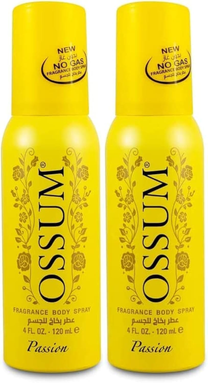 Ossum Passion Perfume Body Spray 120 ml for women, Pack of 2