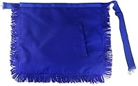 Vista 6 de Delantal masónico Master Mason Blue Lodge de cuero cuadrado y brújula para masón, Azul