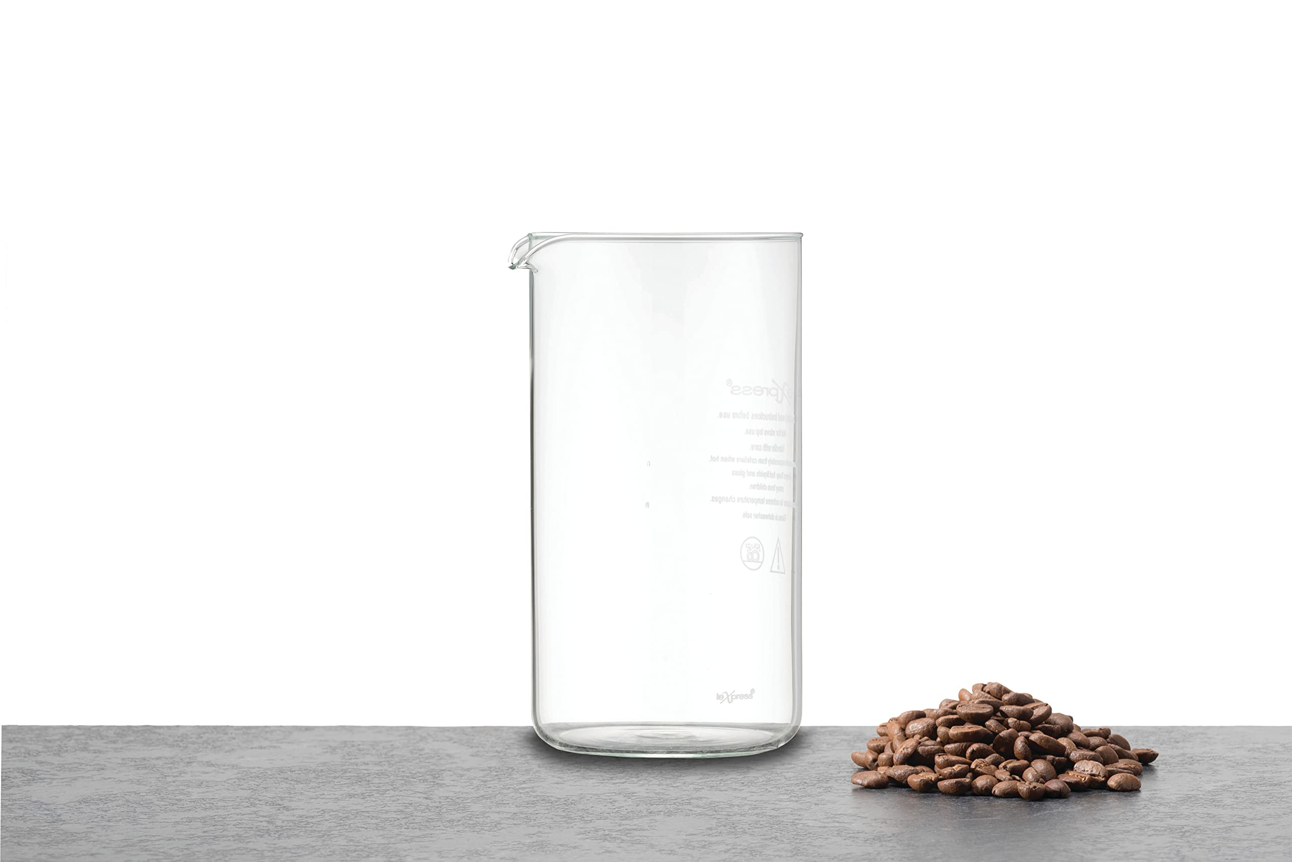La Cafetière Replacement Glass Beaker for French Press Coffee Makers,1 liters, Transparent, LCB8CUP, 1 Litres - Image 2