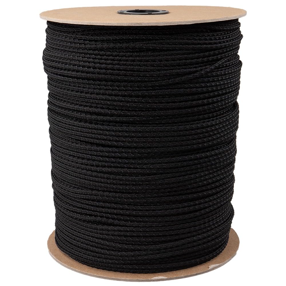 Paracord Planet ParaLock Paracord โ Textured Sheath Paracord for Added Grip in Knots, Handles, and More! (Black, 10 Feet)