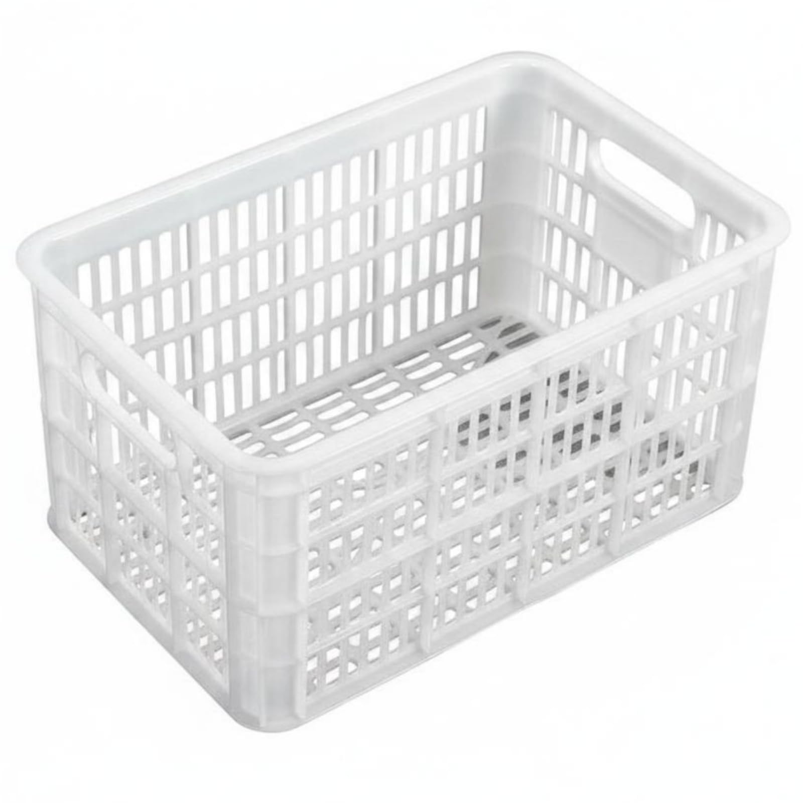 Almencla Aufbewahrungsbox Kiste Lagerbehälter Rechteckige Form mit Praktischer Belüftung Und Grifftaschen für Transport, Extra Dicke Version 30 Jin, Länge 47 Cm, Breite 31 Cm, Höhe 27 Cm