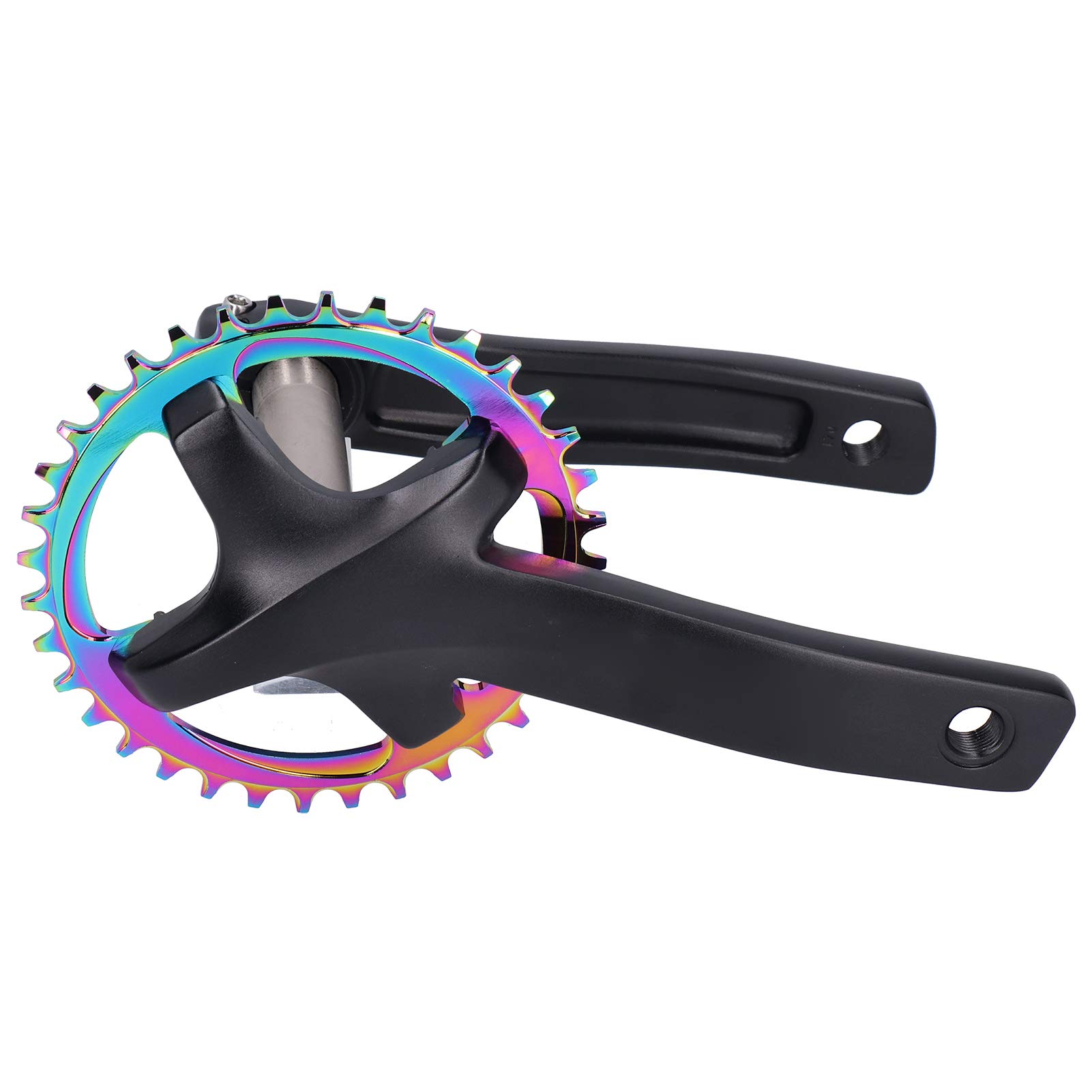 VGEBY Guarnitura Single Speed ​​36T, 170mm Pedivelle Bike Guarnitura con Movimento Centrale per Single Speed ​​Mountain Bike Refit Manovella Sinistra Destra