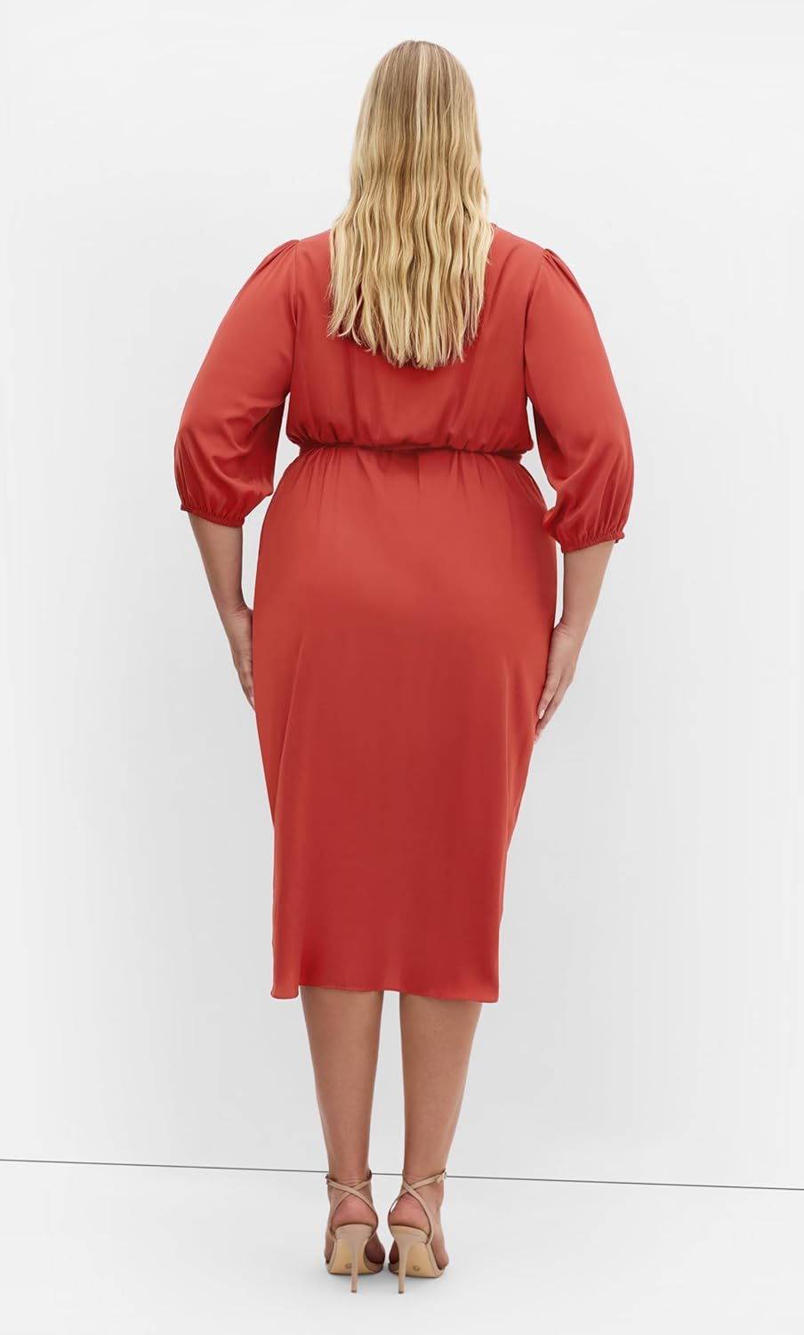City Chic Women's Plus Size Cocktail Dress - Opulent Elbow Sleeve - Image 3