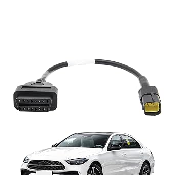 Car Obd2 Adapter – Scan Cable, Diagnostic Cord | Flexible Automotive Connector, Engine Code Reader Extension for Suvs Trucks Motorbikes Agricultural Equipment Workshop Garage Mechanic Repairs
