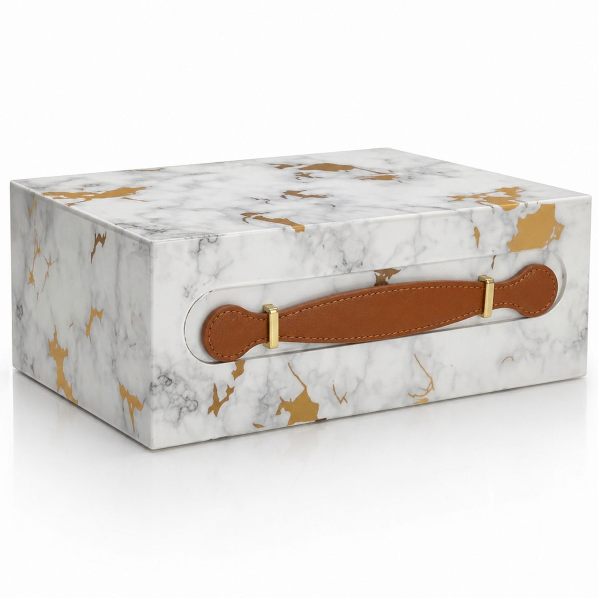 Pitaraa Junction Collapsible Magnetic Gift Box with Handle, Decorative Gift Empty Box, Marble Finish, Multipurpose Gift Hampers (Size-12x10x4)-image-23
