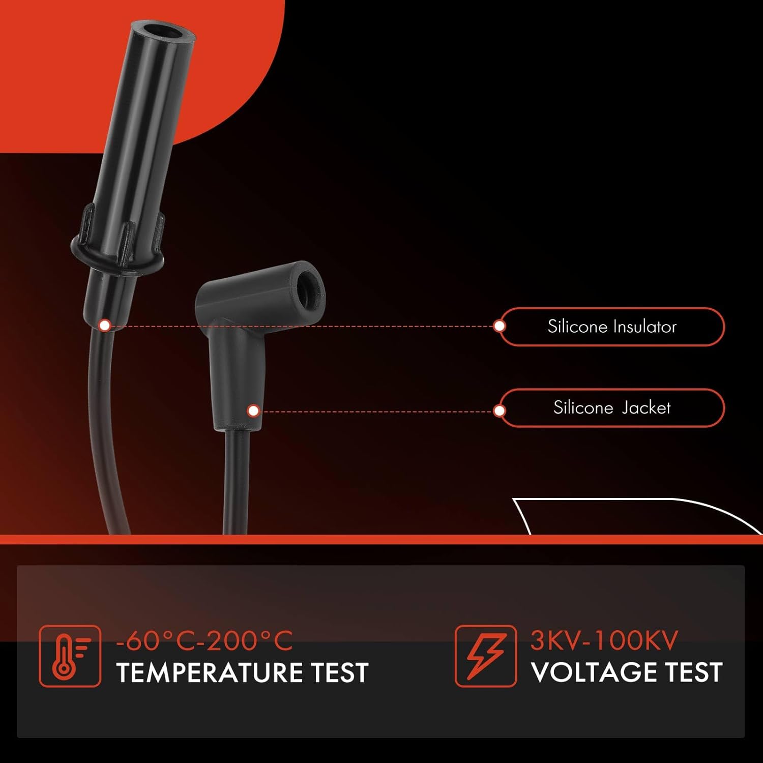 A-Premium 7PCS Spark Plug Wires Compatible with Dodge Ram 1500 94-01, Ram 2500 Van 01, Durango 98-99, Dakota 92-03, B150 B250 92-94, B1500 95-98, B2500 95-97, D150 D250 W150 92-93