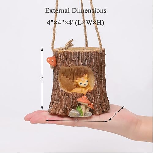 Miniatura 3 de 4 macetas pequeñas para suculentas con drenaje. Bonitas, divertidas y únicas macetas para suculentas de diseño para plantas de interior o exterior,