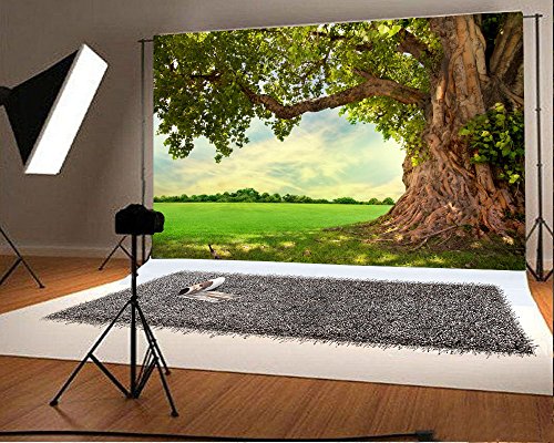 Yeele 8X6Ft Spring Backdrop For Photography Spring Park Meadow Old Tree Background Outdoor Picnic Nature Scenery Kids Adult Photo Booth Shoot Vinyl Studio Props #TOP1