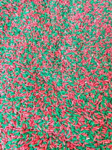 Image of Sensory Bin Filler for Sensory Table - Colored Rice for Sensory Play (Christmas RG)