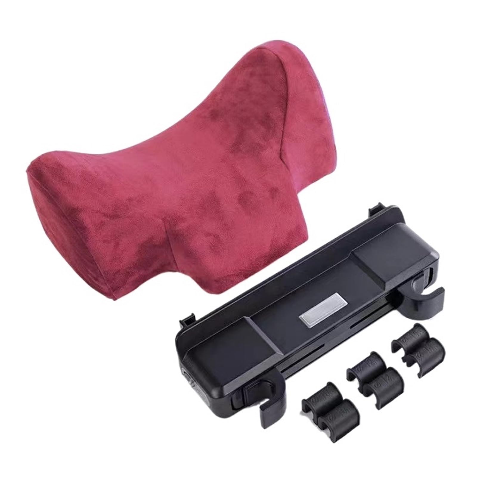 Lumbar Supports Cushion Almohada cervical para reposacabezas de coche, almohada cervical de alta gama para el asiento del coche, almohada cervical para conducir(Red)