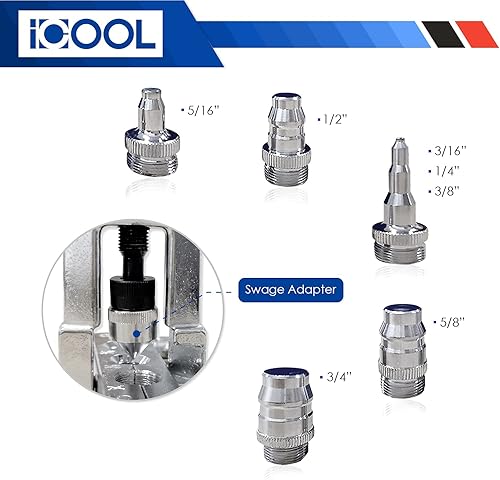 Miniatura 4 de ICOOL Kit de herramienta de abocinación simple y kit de herramientas de estampado, herramienta de abocinación de línea de freno con llave de