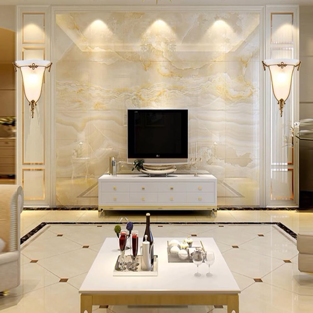 Vintage European Bronze Metal Butterfly Torch Corridor Wall Lights Gate Door Cloud Pattern Glass Lampshade Wall Sconce American Backgroud Bathroom Mirror Front Wall Lighting Fixtures