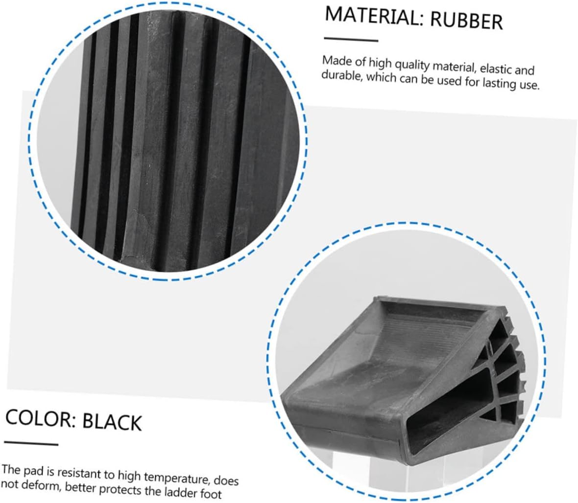 8pcs Non-Skid Ladder Pads Folding Ladder Feet Covers Thickened Design for Floor Versatile Leg Caps for Tile and Carpet Use