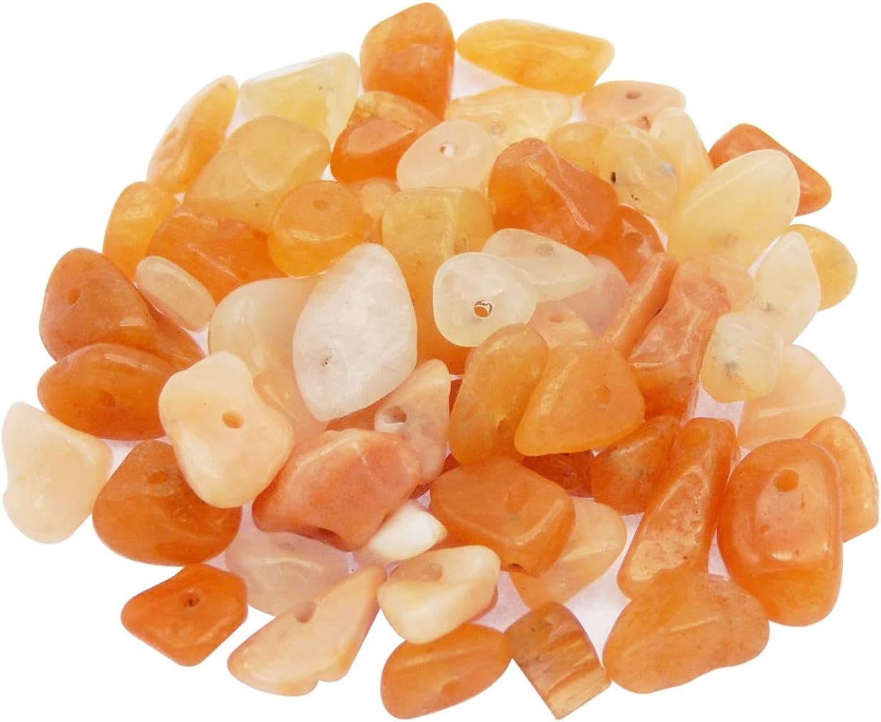 450PCS Yellow Aventurine Natural Irregular Chip Stone Beads 5-8mm Gemstones Crystal Loose Bead for Bracelet Necklace Jewelry Making Crafts DIY Accessory