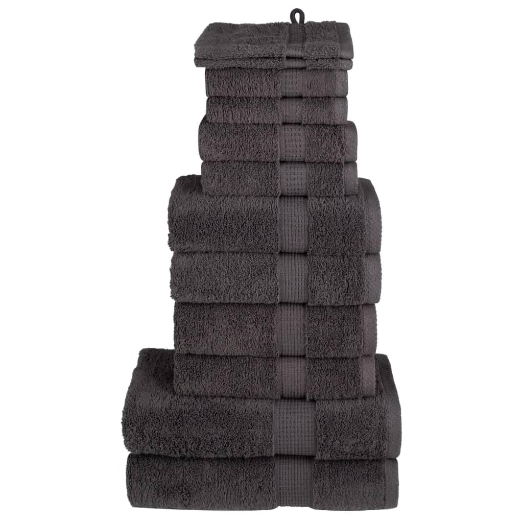 Solund zestaw 12-częściowy, 12-częściowy, w 100% z bawełny, 600 g/m², frotte do łazienki, prysznica, sauny, chłonne miękkie, Öko-Tex Standard 100, do hotelu i domu