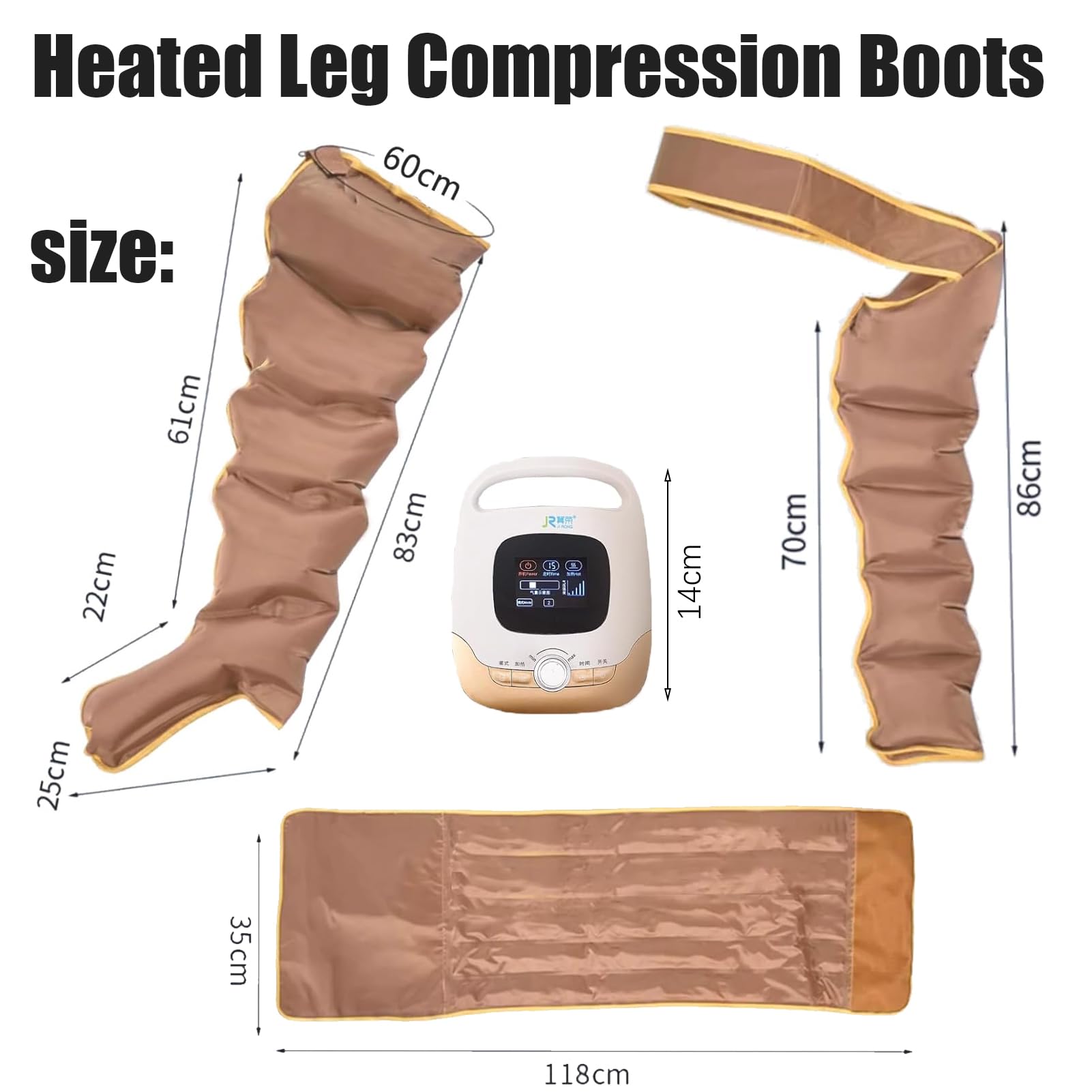 Botas Presoterapia para Casa Abdomen Y Piernas Calor | Masajeador De Piernas CirculacióN Presoterapia | Drenaje Linfatico Piernas MáQuina De Masaj, Aparato Presoterapia para Casa