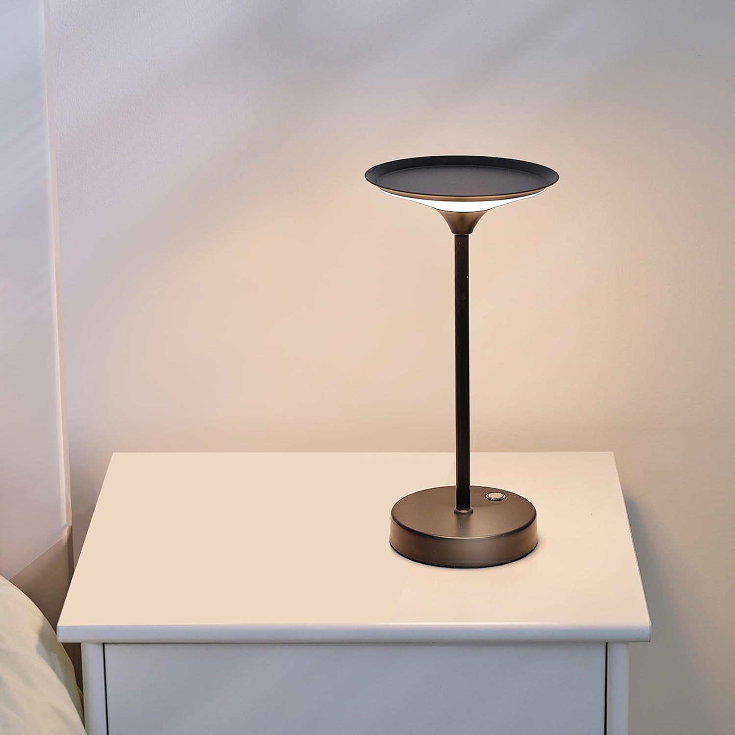 Matte Black Outdoor LED Table Lamp with Touch Switch