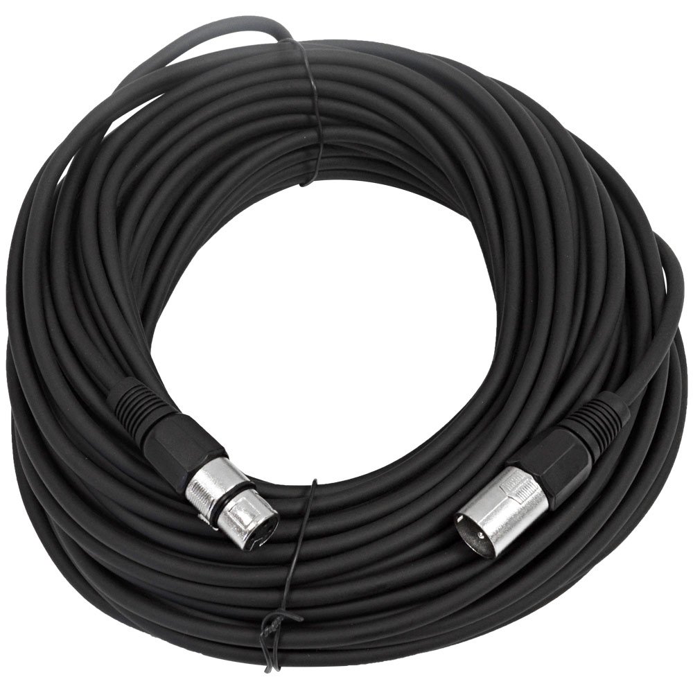 Seismic Audio - SAXLX-100-100' Negro XLR macho a XLR hembra Cable de micrófono - Equilibrado - Cable de conexión de 100 pies
