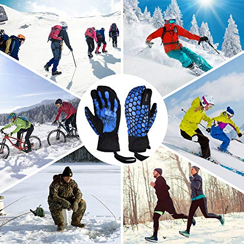 PAPAPI de neve para esqui de inverno, mulheres, homens, resistentes à água, touchscreen, quentes com