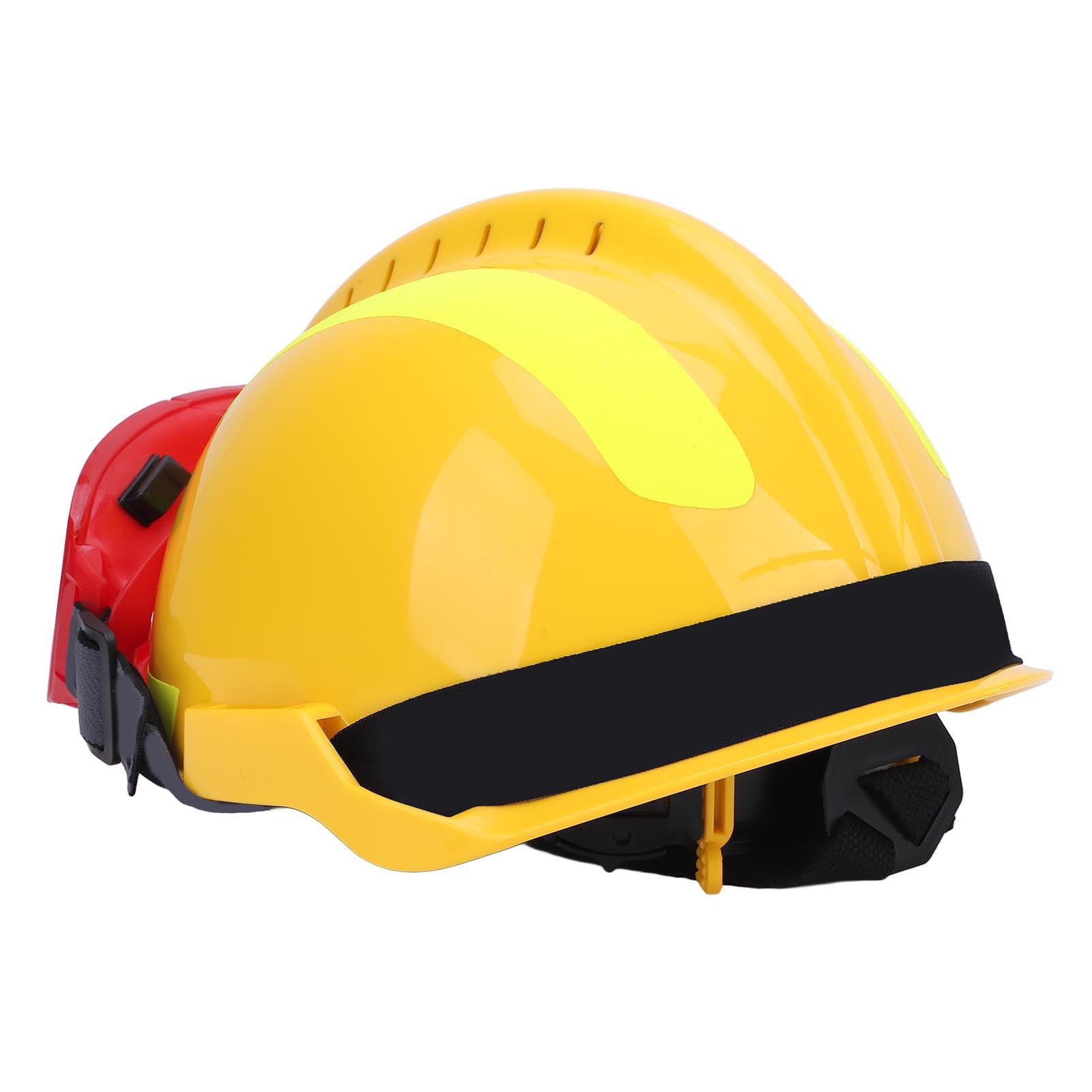 Ausla Casque de Sauvetage PC Casque de sécurité avec Conception Fendue Légère et Ventilée Sangle de Menton Réglable Protection Réfléchissante pour Les Travaux Miniers de Construction de Sauvetage en