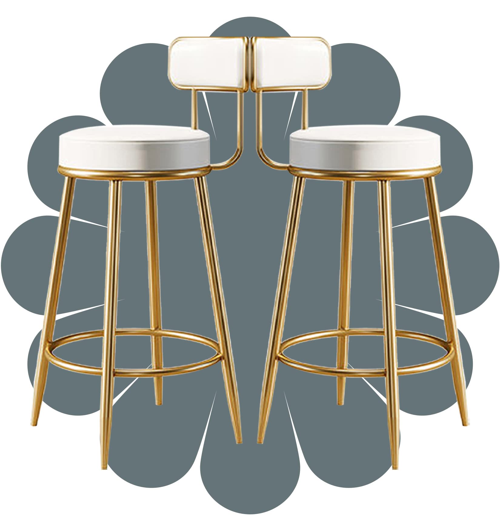 Tabourets de bar ergonomiques lot de 2 chaises de salle à manger confort