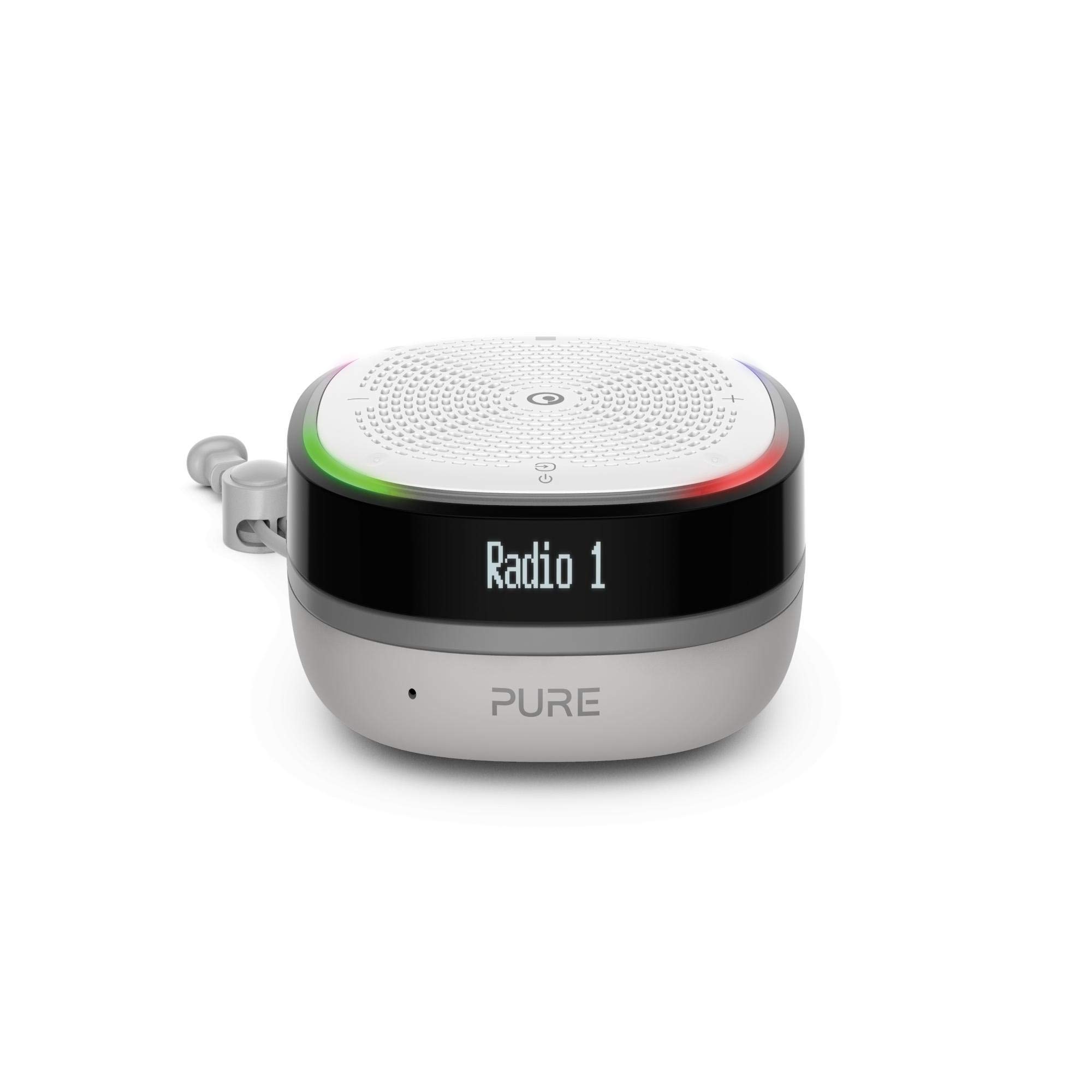 Pure StreamR Splash Portable Waterproof (IP67) Wireless Digital Radio Speaker with Alexa Voice Technology and Bluetooth Streaming - Stone Grey