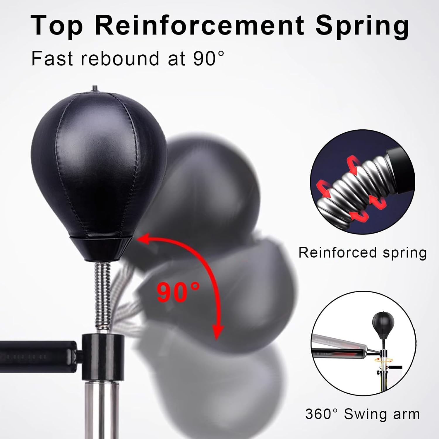 Freestanding Boxing Speed Trainer with Resistance Bands Box Punching Bag with Gloves for Home Office Gym