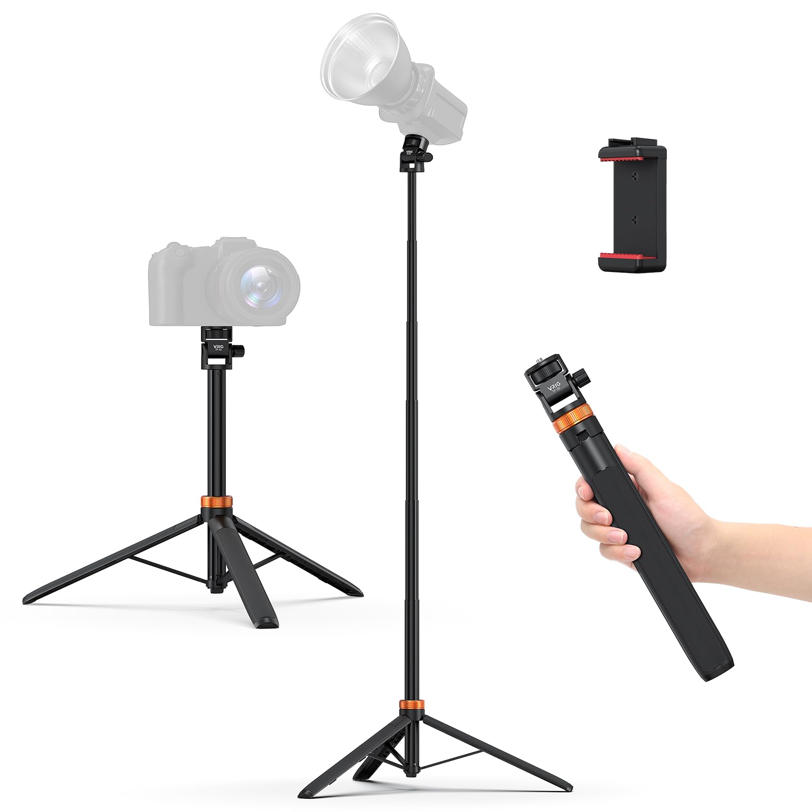 Amazon | VRIG 撮影用 ライトスタンド 三脚 1/4ネジ 撮影用スタンド