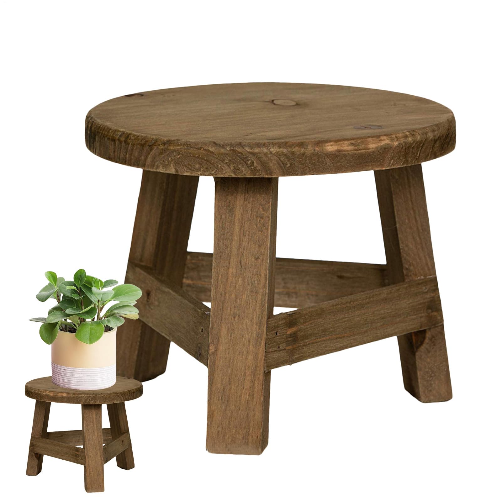 Mesa para Plantas, Soporte para Taburete para Plantas - Taburete de soporte para plantas en maceta de madera | elevador para plantas de interior, para sala de estar, balcón