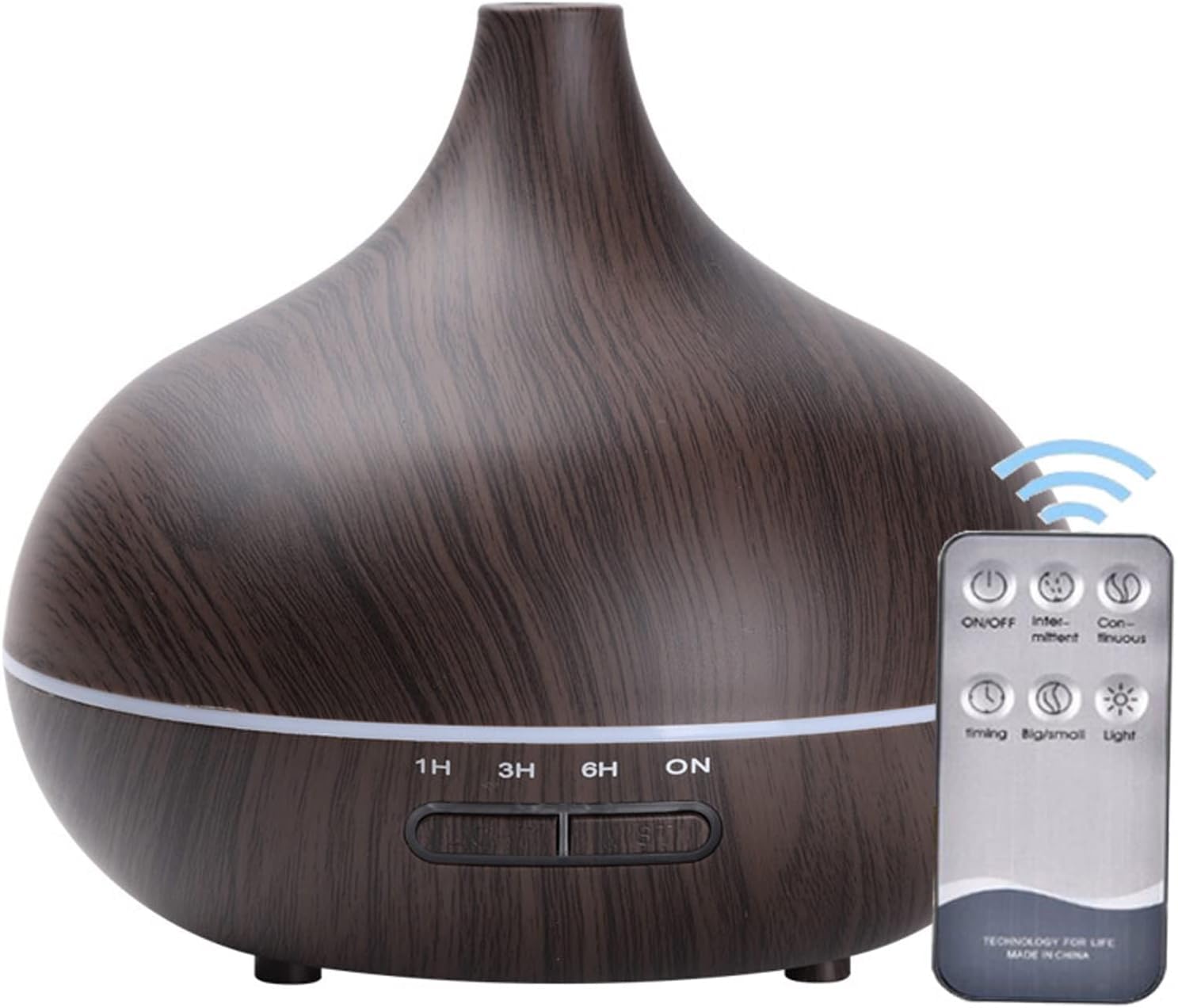 Homarket Diffusers for Essential Oils Large Room, 300ml Essential Oil Diffusers with Remote Control, 7 Colors Light for Bedroom