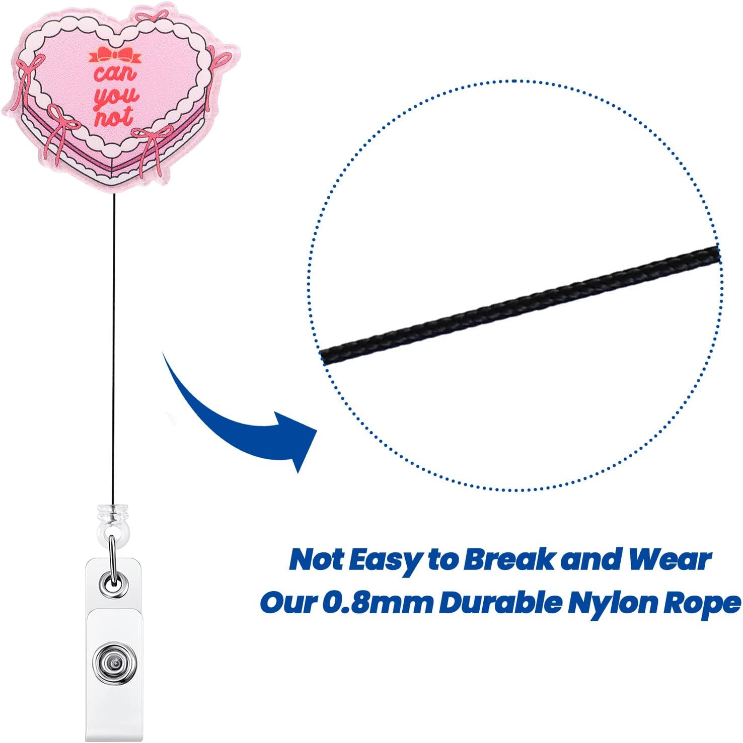 Can You Not Funny Nurse Badge Reel, Cute Retractable ID Card Badge Holders, Medical Badge Clip for Nurses Station Psychiatry ER ED RN CNA Social Workers Psychologist Physician Front Desk Receptionist - Image 5