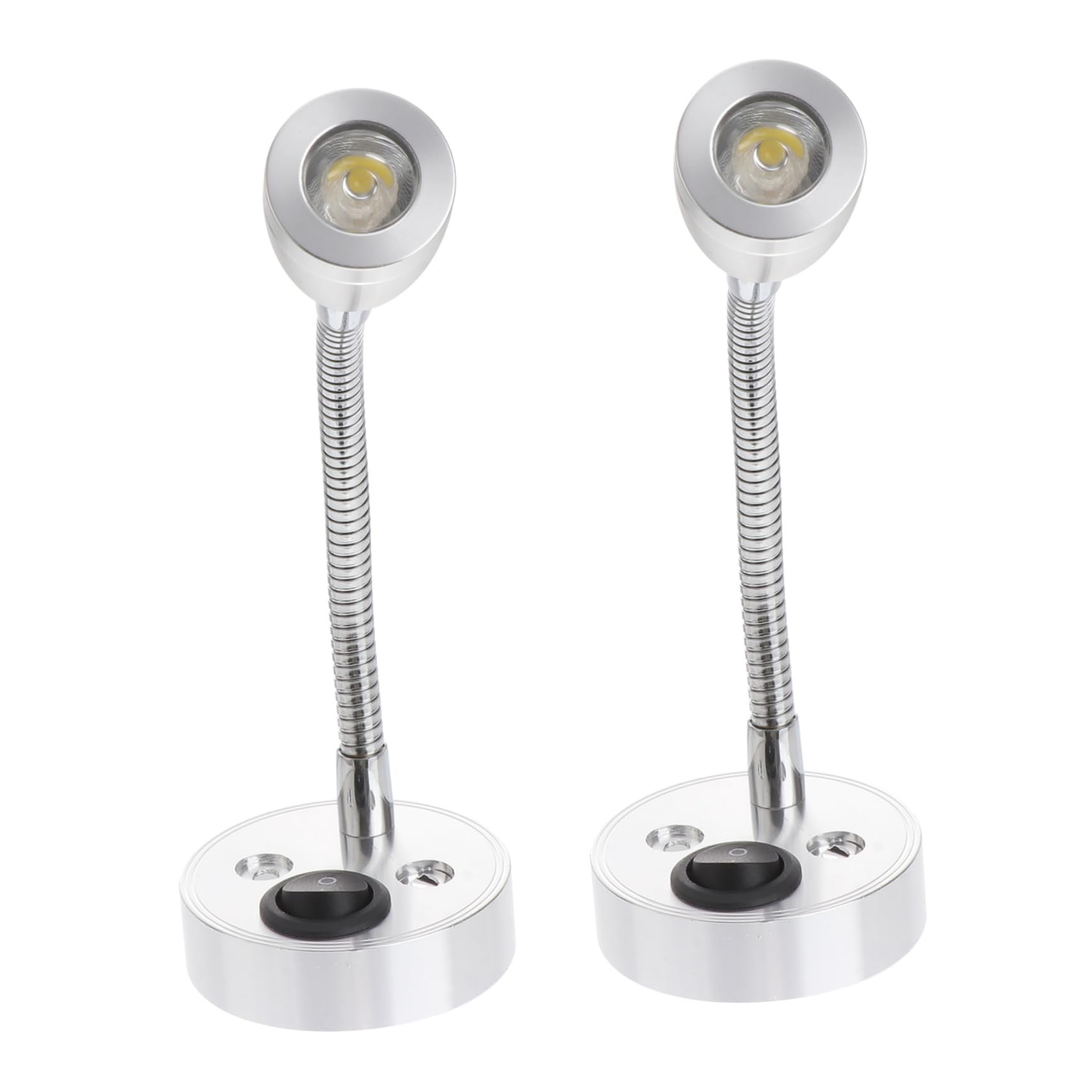DOITOOL Modern Design Led Lamp 2pcs Bedside Reading Lights Flexible Gooseneck Camper Lights