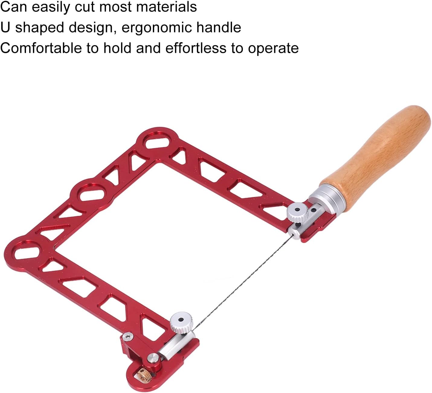 WALFRONT Mini Hand Saw U Shape Hand Coping Saw Woodworking Handsaw for Jewelry Makin Plastic Metal Cutting (5in)