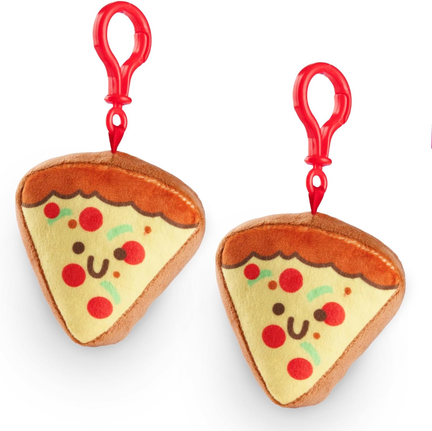 Plush Pizza Keychain | Based on the Family-Favorite Card Game | Includes Clip for Attaching to Backpack, Purse, Keys, and More | 2โณ Wide x 4โณ Tall