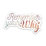 (3PCs) Remember Your Why Motivational Sticker, Inspirational Self Love Quotes Decals Waterproof Vinyl Positivity Mental Health Stickers for Water Bottle Scrapbook Notebook Laptop Tumbler (3 Inches)