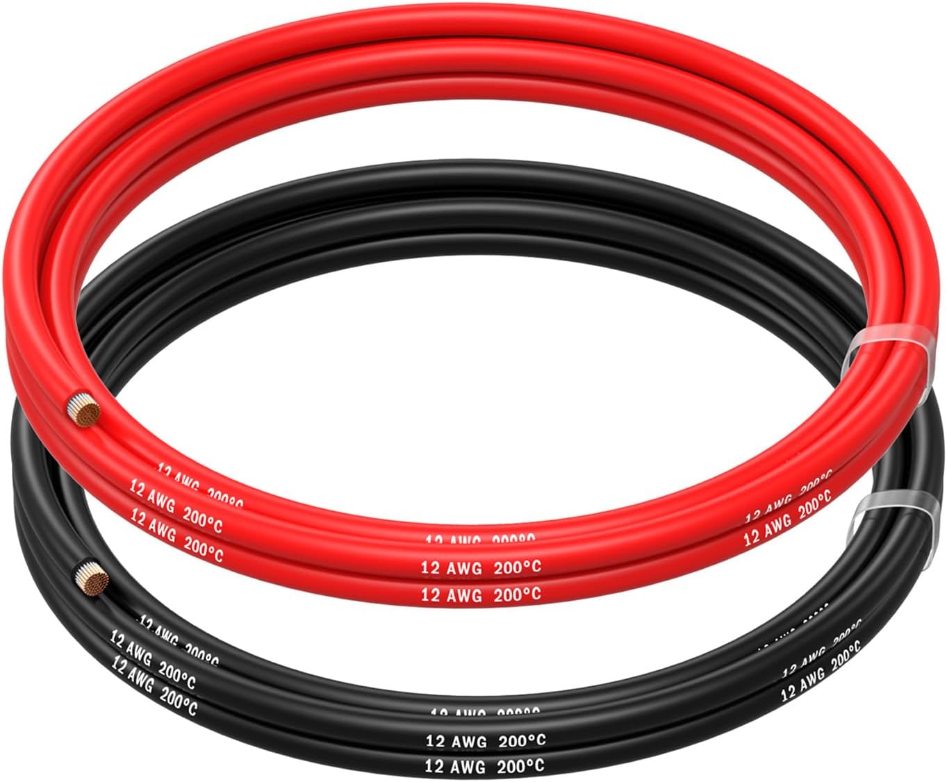 12 AWG Silicone Wire by MMOBIEL – 12 Gauge Tinned Copper Cable, 2 x 5ft (1.5m) 1 Red & 1 Black Flexible High Temp Battery Wire for Automotive, Marine, RV, Solar, Inverter, LED, DIY, HVAC