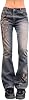 Women Y2k Jeans Low Rise Wide Leg Flare Denim Pants 90S Vintage Stretch Bell Bottom Trousers Streetwear
