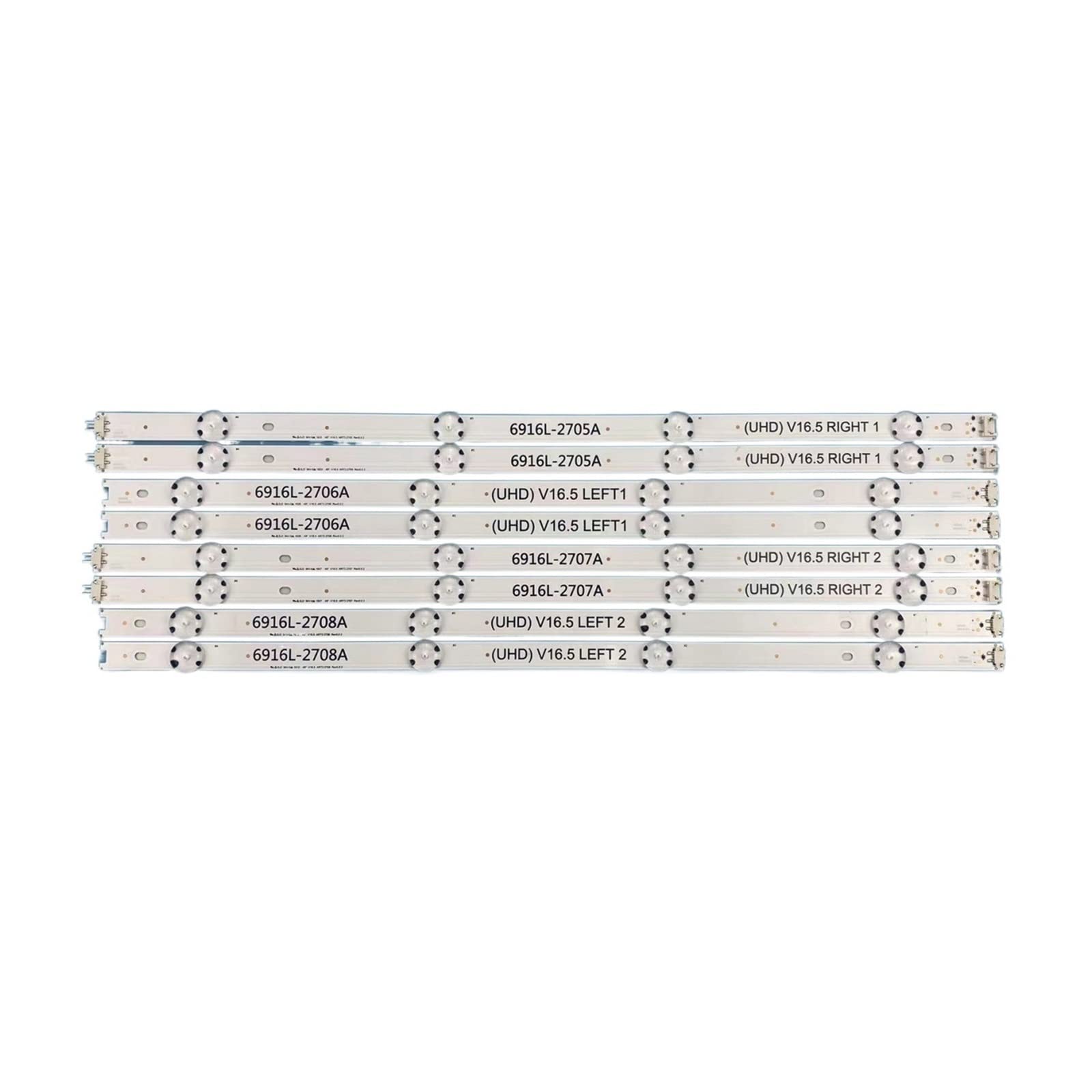 8 Stück LED-Hintergrundbeleuchtungsstreifen Passend For LG 49LH570V 49LH5100 49LJ510M 49UH610V 49LH570 49LH590V 49UH603V 49UH620V 49LW340C 49LW340H LED-Hintergrundbeleuchtungsstreifen