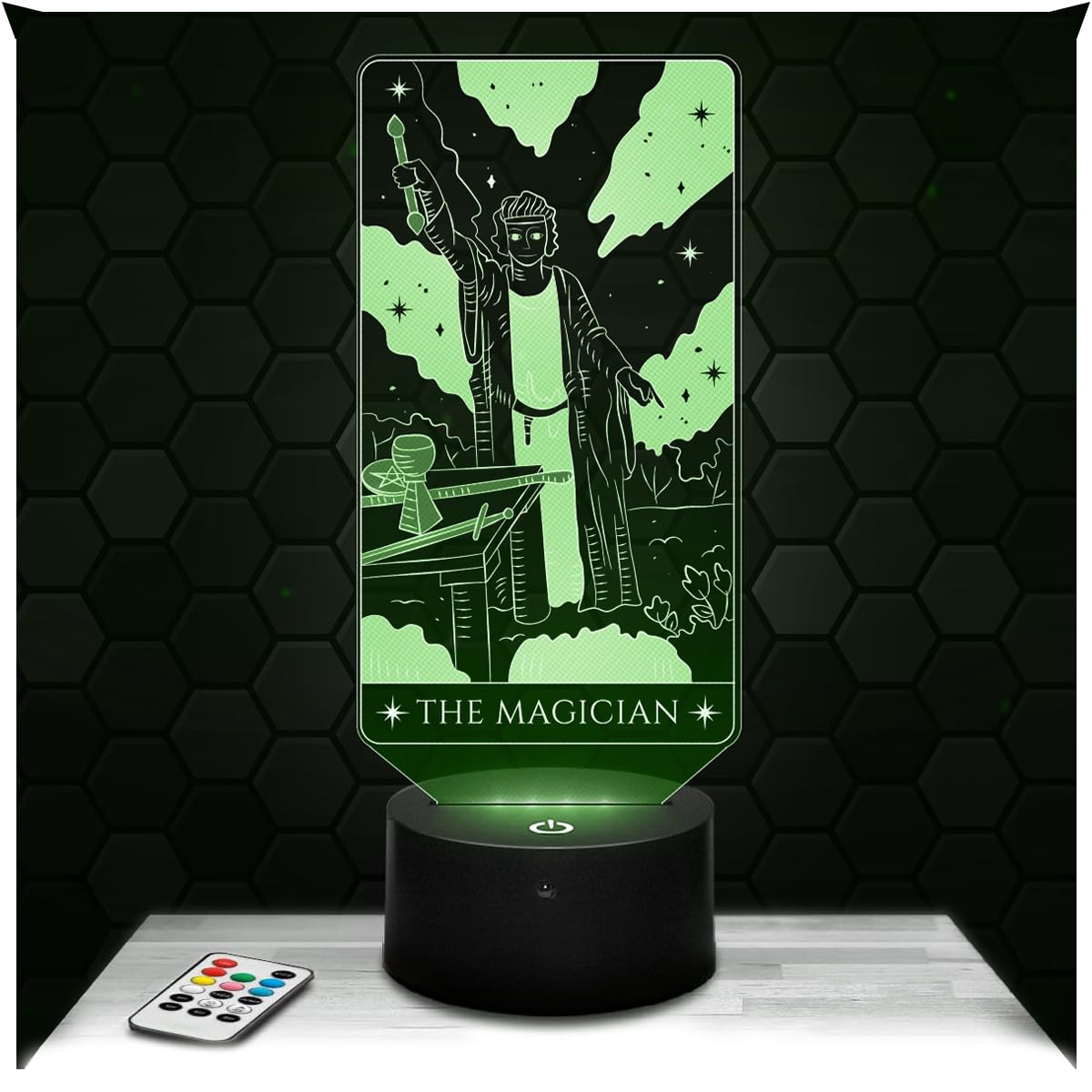 Lampephoto.fr - Magician Arcane Tarot 3D Lamp, Gift idea for Decoration, Card Divination Cartomancy Oracle, Lamp for Office or Living Room Magician Arcane Tarot, Soft Light. Christmas, Gift Idea
