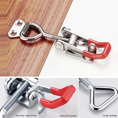 10 Stück Spannverschluss, Kistenverschluss Spannverschluss, Hebel Verschluss Hebel Kistenverschluss Eckbefestigung Sicherheitsschnalle Türriegel für Kisten Schrank Schublade Tür Fenster 100 kg