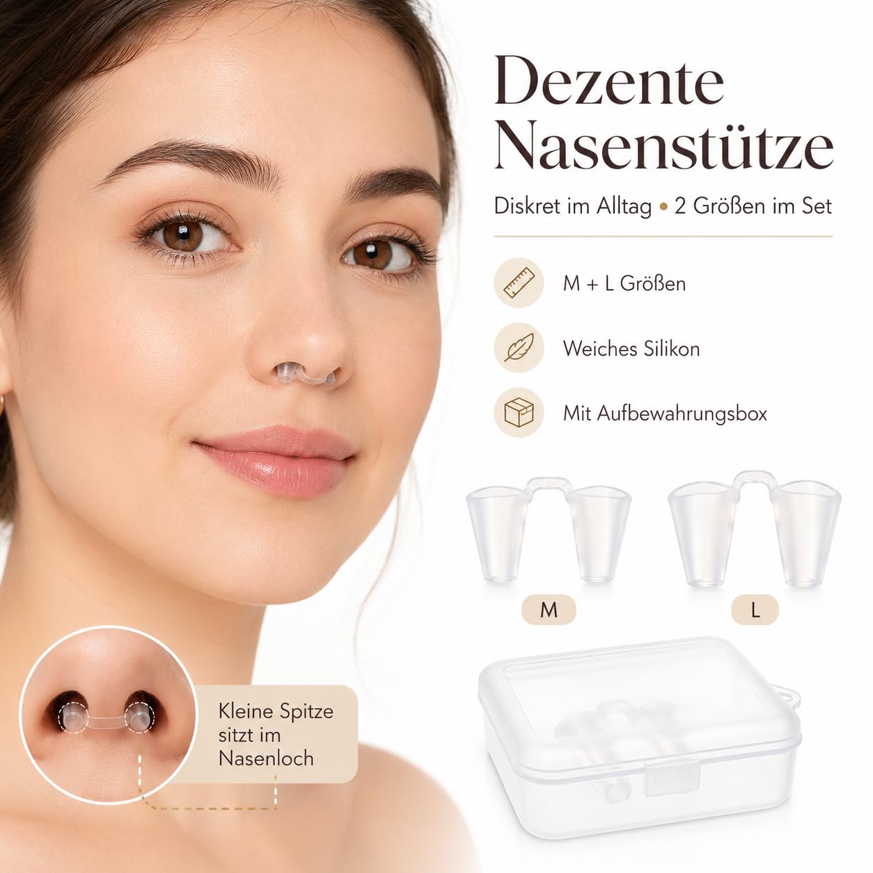 FOMIYES 2st Narice Estensione Fissatore Nasoportore Clip Nasale Articoli Per Il Recupero Dopo Un Chirurgia Nasale Protezione Per Naso Rotto Gel Di Silice Trasparente