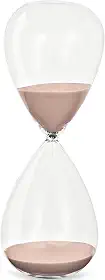 Ampulheta em Vidro - Rosa - 16x6,5x6,5cm - Mart