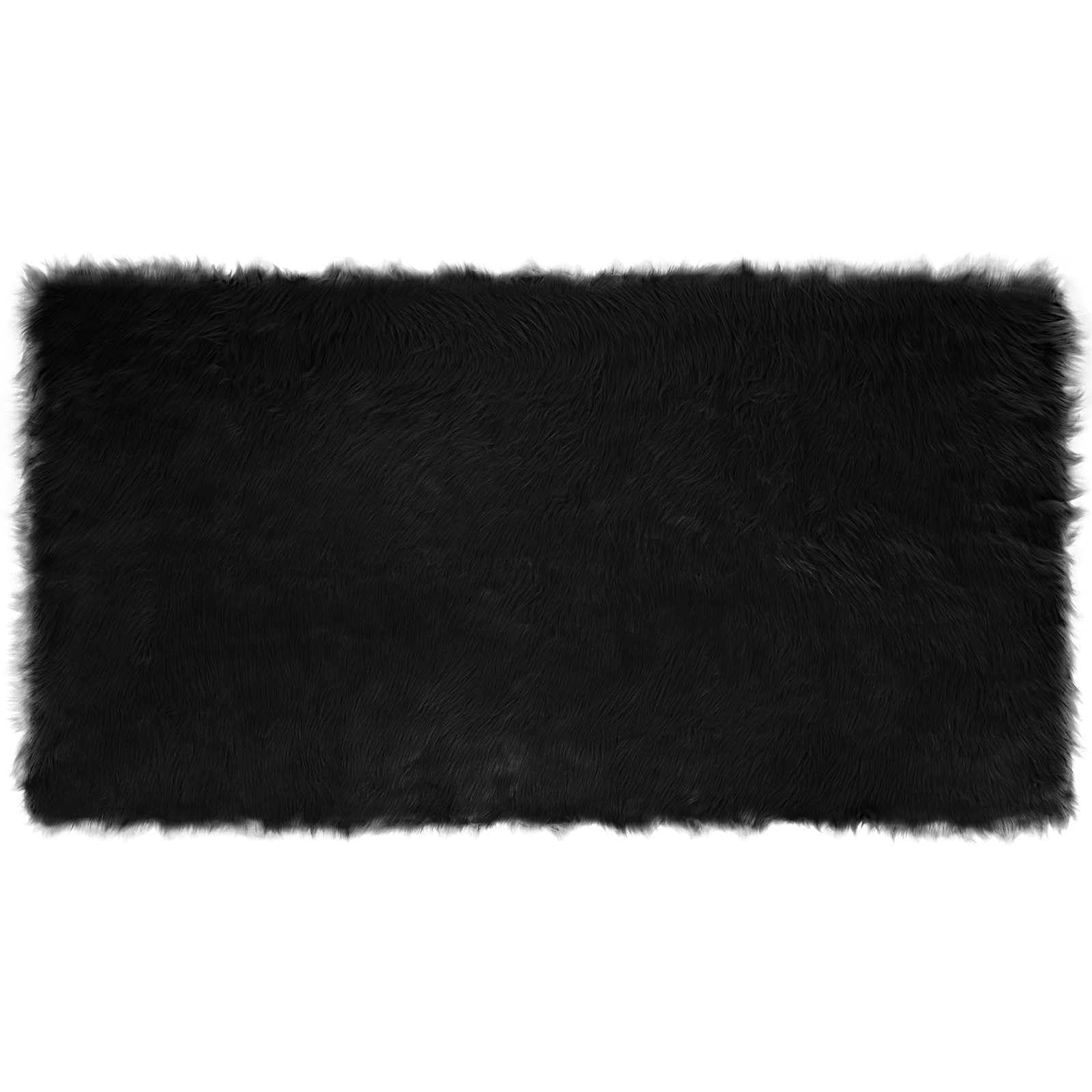 Tapis salon poils longs doux shaggy noir pour créer un coin lecture cosy et chaleureux