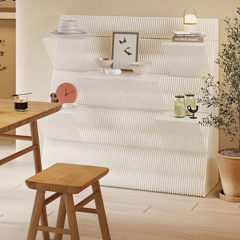 Espositore in Carta, Portatile Piedistallo Triangolare in Cartone, Piedistallo da Terra Espositore per Centri Commerciali Esposizione(Bianco,113x38.5x110cm)