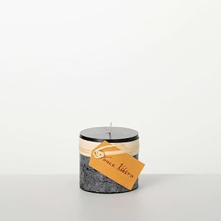 Distressed Black Pillar Candle