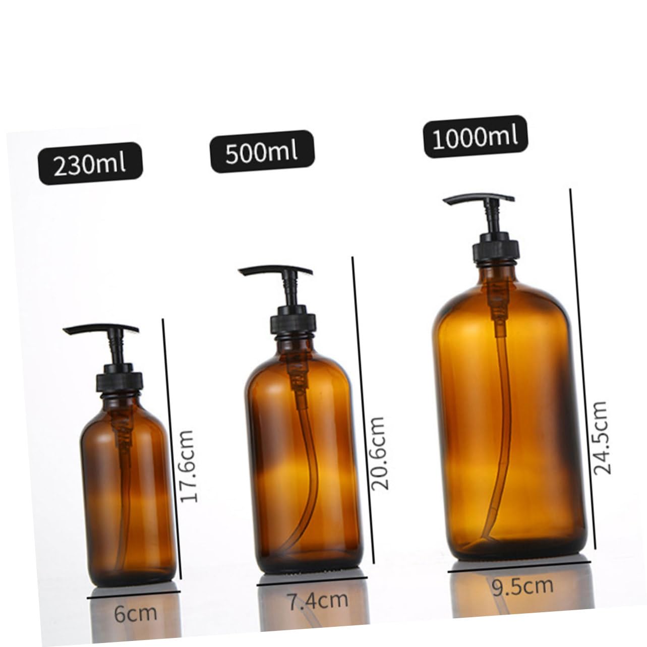 Braune Glas Sprühflaschen 500ml für Make Up und Hautpflege